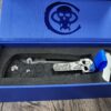 il_fullxfull.6565010813_tt4a.jpg Chaves Redencion 229 Black Micarta Laser Engraved Skull Pattern and Skull clip! COMPLETE KNIFE - 3.50" Satin ELMAX Blade - New In Box