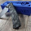 il_fullxfull.6576579963_pg0k.jpg Blacked out Chaves Redencion 229 Black Micarta Laser Engraved Skull Pattern COMPLETE KNIFE - Black ELMAX Blade - Drop Point & Tanto Options