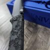 il_fullxfull.6576580059_db6w.jpg Blacked out Chaves Redencion 229 Black Micarta Laser Engraved Skull Pattern COMPLETE KNIFE - Black ELMAX Blade - Drop Point & Tanto Options