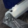 Chaves Redencion 229 - Devil Mask with Dragon Relief Engraved Titanium Scales - Knife Install Optional - 4 Blade Styles - New In Box