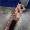 il_fullxfull.6685868542_ducu.jpg Chaves Redencion Street - Davy Jones Relief Engraved Copper Scales - Knife Install Optional - Black Elmax Blade Drop Point or Tanto