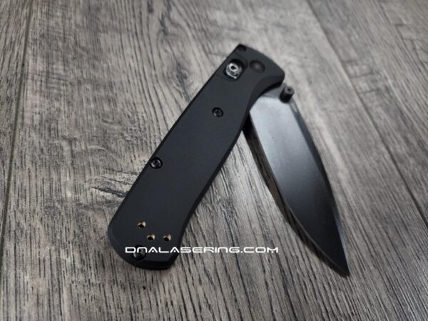 il_fullxfull.6703588640_bl0g.jpg Modulator Black Aluminum Scales - 4 Inlays - Copper - Patina - Titanium - Damascus - Benchmade Bugout - Flytanium Gear *Scales/Handles Only