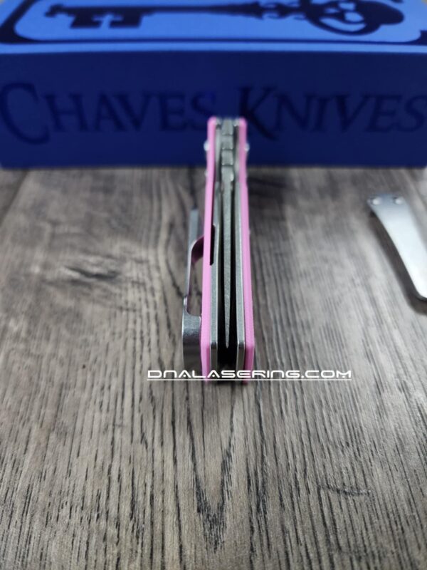 il_fullxfull.6718930938_70qn.jpg Chaves TAK Blue Label - Pink G-10 Scales - Complete Knife - Satin Elmax Blade - 2 Blade Style Options - New In Box