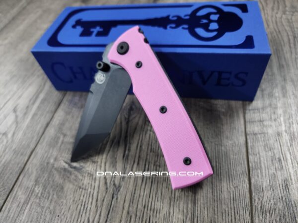 il_fullxfull.6761857151_4plg.jpg Chaves Redencion Street - Blue Label - Pink G-10 Scales - Complete Knife - Black Elmax Blade - 2 Blade Style Options - New In Box