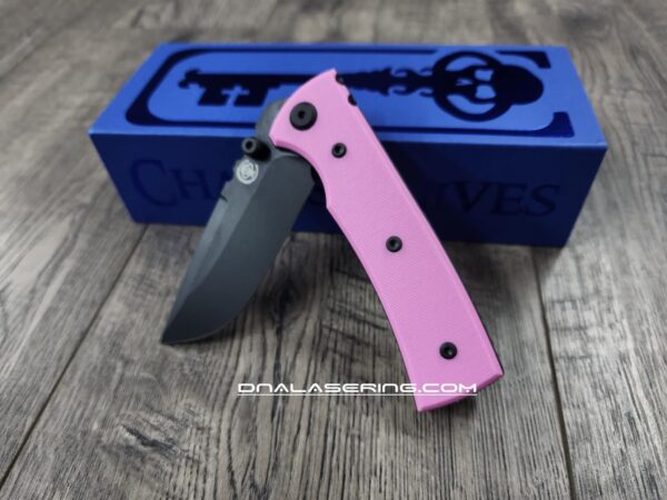 il_fullxfull.6761857155_ohwa.jpg Chaves Redencion Street - Blue Label - Pink G-10 Scales - Complete Knife - Black Elmax Blade - 2 Blade Style Options - New In Box