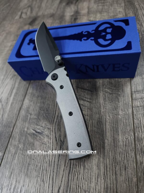 il_fullxfull.6762090657_bfyj.jpg Chaves Redencion Street Blue Label - Titanium Scales - Complete Knife - Black Elmax Blade - 2 Blade Style Options - New In Box
