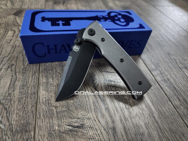 il_fullxfull.6762090699_ffhr.jpg Chaves Redencion Street Blue Label - Titanium Scales - Complete Knife - Black Elmax Blade - 2 Blade Style Options - New In Box
