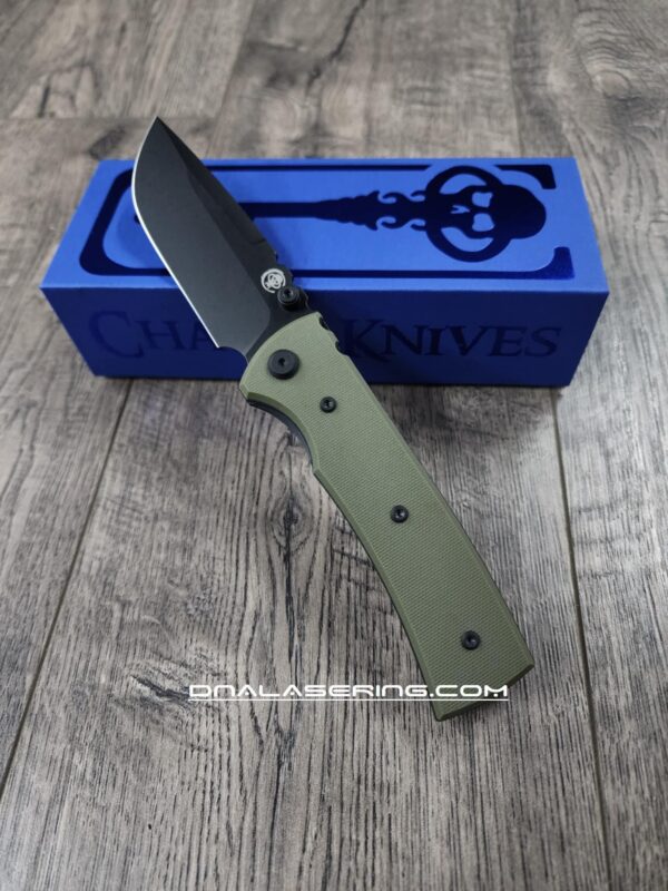 il_fullxfull.6762103623_llgt.jpg Chaves Redencion 229 - Blue Label - OD Green G-10 Scales - Complete Knife - Black Elmax Blade - 2 Blade Style Options - New In Box