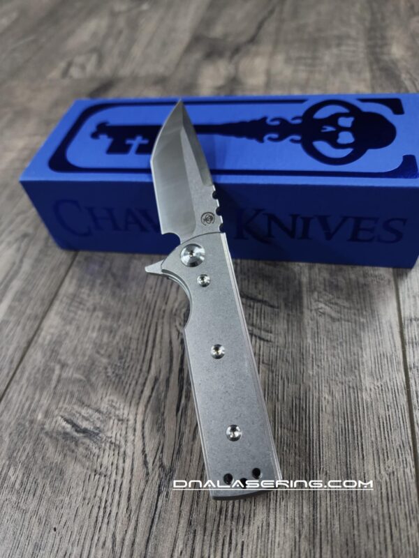 il_fullxfull.6771918403_r00q.jpg Chaves TAK Blue Label - Titanium Scales - Complete Knife - Satin Elmax Blade - 2 Blade Style Options - New In Box