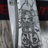 il_fullxfull.6787117172_risz.jpg Chaves Knives - Relief Engraved RCK9 - Titanium Scales - BDSM/Bondage Theme - M390 Steel - COMPLETE KNIFE!! With Extra Clip - New in Box