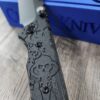 il_fullxfull.6835166047_nuyh.jpg Blacked out Chaves Redencion 229 Black Micarta Laser Engraved Skull KEY Design COMPLETE Knife- Black ELMAX Blade- Drop Point & Tanto Options