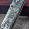 il_fullxfull.6932815086_o1g3.jpg Chaves Knives - Relief Engraved RCK9 - Davy Jones - Titanium - M390 steel - COMPLETE KNIFE!! With Extra clip - New in box