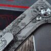 il_fullxfull.6932815092_ri5z.jpg Chaves Knives - Relief Engraved RCK9 - Davy Jones - Titanium - M390 steel - COMPLETE KNIFE!! With Extra clip - New in box
