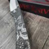 Chaves Knives Relief Engraved RCK9 With Viking Death Skull Theme !! Titanium - M390 steel - COMPLETE KNIFE!! With Extra clip - New in box