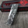 Chaves Knives Relief Engraved RCK9 With Viking Death Skull Theme !! Titanium - M390 steel - COMPLETE KNIFE!! With Extra clip - New in box