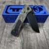 il_fullxfull.7487907646_98w3.jpg Blacked out Chaves Redencion 229 Green Micarta Laser Engraved Topo Pattern - COMPLETE Knife - Black ELMAX Blade - Drop Point & Tanto Options