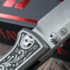 il_fullxfull.7635109544_18cy.jpg Chaves RCK9 Custom Engraved Titanium Knife – Deep Scrollwork – New In Box - EDC