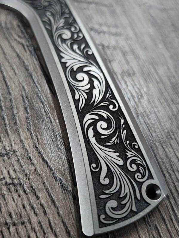 il_fullxfull.7673390766_mwu7.jpg Chaves RCK9 Titanium Engraved with Filigree/Scroll Design - Show Side Scale ONLY
