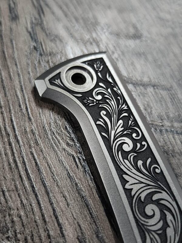 il_fullxfull.7673390982_54s5.jpg Chaves RCK9 Titanium Engraved with Filigree/Scroll Design - Show Side Scale ONLY