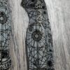 il_fullxfull.7846435472_2whx.jpg Spyderco PM3 Para 3 Scales ONLY – Black Linen Micarta Lotus w/ Goonies One Eyed Willie Map Engraving – Custom Scales