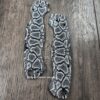 il_fullxfull.7853888801_4ugp.jpg Spyderco PM2 Loop Scales - Laser Engraved Snakeskin Pattern - Aluminum Void Black Scales - Flytanium Gear - Knife & Hardware Optional