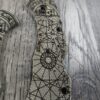 Spyderco Delica Scales! – Green Canvas Micarta Scales w/ Goonies One Eyed Willie Map Laser Engraving   - Custom Replacement Scales