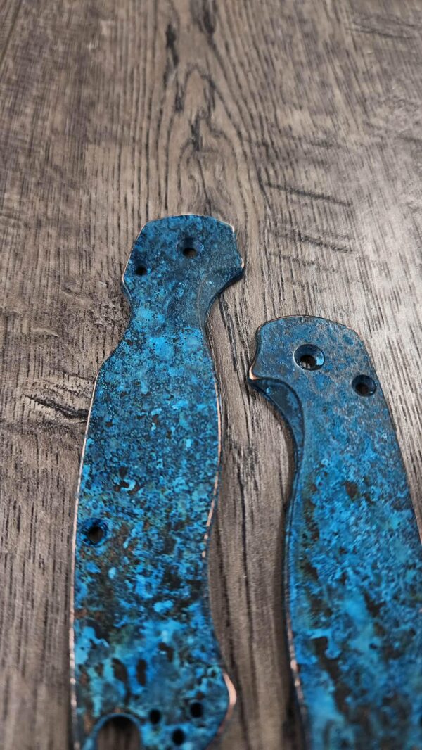 il_fullxfull.7902511840_ez6p.jpg Spyderco PM2 Copper - Shipwreck Patina - PM2 Copper Scales - EDC Gear - Hardware & Knife Install Options