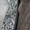 il_fullxfull.7966472364_nsex.jpg Spyderco PM2 TI - Cannabis Leaf Scroll - Relief Engraved Titanium Knife Scales - EDC Gear - Knife & Hardware Optional