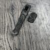 Spartan Harsey Standard Clip - Topographic - Laser Engraved Titanium - Deep Carry Pocket Knife Clip - Black Cerakote Finish - Made In USA
