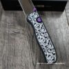il_fullxfull.7987216450_pq6s.jpg Leaf Scroll - Fiber Laser Engraved Black Aluminum - Drop Bear Zero Button Linerlock - EDC - Complete Knife - Purple Accents