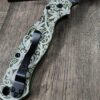 Spyderco PM2 Loop Scales - Laser Engraved Psychedelic Scroll Pattern - Aluminum Olive Drab - Flytanium Gear - Knife & Hardware Optional