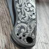 il_fullxfull.8014430449_8vjy.jpg Spyderco PM2 TI - Cannabis Leaf Scroll - Relief Engraved Titanium Knife Scales - EDC Gear - Knife & Hardware Optional