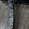 il_fullxfull.8014430455_ldyi.jpg Spyderco PM2 TI - Cannabis Leaf Scroll - Relief Engraved Titanium Knife Scales - EDC Gear - Knife & Hardware Optional
