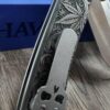 il_fullxfull.8021656111_df6h.jpg Chaves Redencion 229 - Cannabis Scroll Relief Engraved Titanium Scales - Knife Install Optional - 2 Blade Styles - New In Box