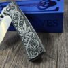 il_fullxfull.8021668163_iesv.jpg Chaves Redencion 229 - Cannabis Scroll Relief Engraved Titanium Scales - Knife Install Optional - 2 Blade Styles - New In Box