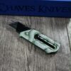 il_fullxfull.8053571106_joqx.jpg Chaves CHUB Utility Knife – Green Anodized 3D Snake Pattern – Custom Engraved Utility Blade – Premium EDC Box Cutter – New In Box