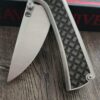 il_fullxfull.8060369875_i6s7.jpg Chaves Knives - Relief Engraved RCK9 - Titanium Scales -Basketweave - M390 Steel - COMPLETE KNIFE!! With Extra Clip - New in Box