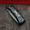 il_fullxfull.8060872410_kk9o.jpg Chaves Knives Pro-Tech Redencion 229 – SW Black – Custom Pin-Up Scroll Engraved Knife – Luxury EDC - Chaves Knives