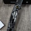 il_fullxfull.8081228965_bhgj.jpg Custom Engraved Ruike P801 Black – Michael Myers Horror Theme | Double Sided Laser Engraved Knife - Complete knife - EDC - EDC knife