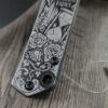 il_fullxfull.8094784425_4f6j.jpg Custom Engraved Ruike P801 Black Knife – Memento Mori Grim Reaper Design – Deep Laser Engraved EDC Pocket Knife – Gothic Skull Art