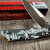 Custom Kershaw Iridium Sasquatch Engraved Knife – Double Sided Bigfoot Forest Scene PNW - Kershaw EDC - Complete knife