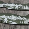 Custom Spyderco PM2 Bigfoot Scales – Custom Engraved Sasquatch Mountain Scene – OD Green Aluminum Loop PM2 Scales – Pacific Northwest EDC