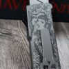 Chaves CHUB OTF Utility Knife - Gothic Tattoo Girl Engraved - Skull & Scrollwork Art - Custom EDC Box Cutter - USA Made