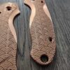 il_fullxfull.5879654385_20ux.jpg PM3 Lotus with Seigaiha Waves Engraved - Copper Scales for Spyderco Paramilitary 3 - Stonewashed - Flytanium Gear - Knife Install Optional