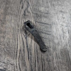 Microtech MSI Clip - Topographic Map - Laser Engraved Titanium - Deep Carry Pocket Knife Clip - Blacksmith or Satin Finish - MADE In USA