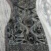 il_fullxfull.7902525418_8ep0.jpg Spyderco PM3 Para 3 Scales ONLY – Black Linen Micarta Lotus w/ Viking Runes Laser Engraving – Custom Scales