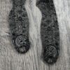 il_fullxfull.7902528564_m9r2.jpg Spyderco PM3 Para 3 Scales ONLY – Black Linen Micarta Lotus w/ Viking Runes Laser Engraving – Custom Scales