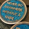 Rule 9 - Deep Laser Engraved Copper Coin - with Shipwreck Patina - Gibbs Knife Rule