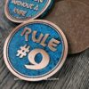 Rule 9 - Deep Laser Engraved Copper Coin - with Shipwreck Patina - Gibbs Knife Rule