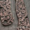 il_fullxfull.8102297766_3ost.jpg Spyderco PM2 - Custom Scroll - Relief Laser Engraved - Copper Knife Scales - Aged - EDC Gear - Knife & Hardware Optional